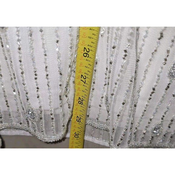 Adrianna Papell Formal Dress Womens Size 2  White, Rhinestones, Prom, Wedding - Picture 9 of 9